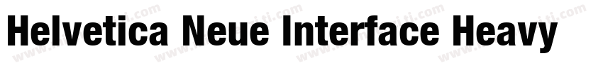 Helvetica Neue Interface Heavy字体转换